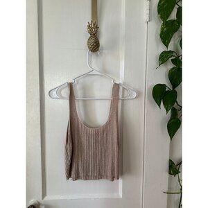 Forever 21 woman size large beige cropped bandeau top